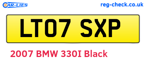 LT07SXP are the vehicle registration plates.