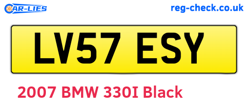 LV57ESY are the vehicle registration plates.