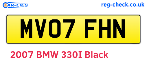 MV07FHN are the vehicle registration plates.