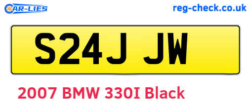 S24JJW are the vehicle registration plates.