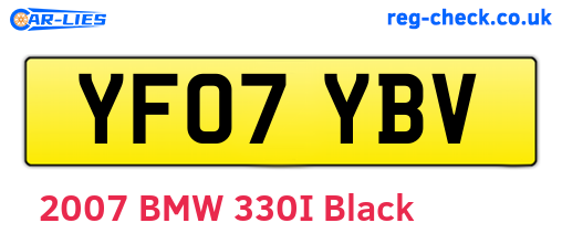 YF07YBV are the vehicle registration plates.