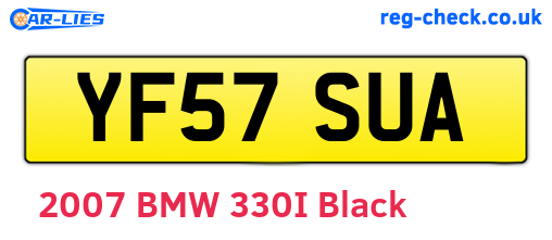 YF57SUA are the vehicle registration plates.