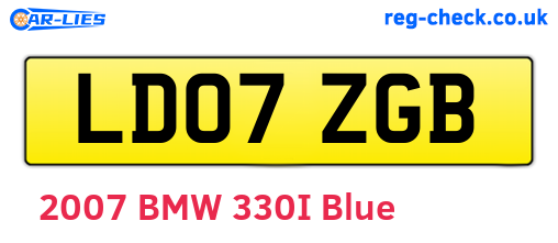 LD07ZGB are the vehicle registration plates.