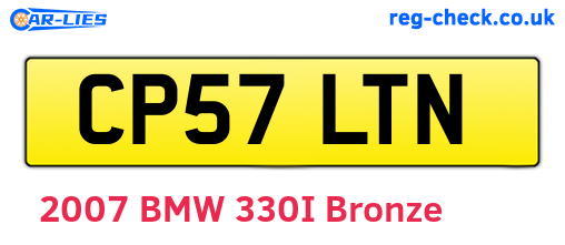 CP57LTN are the vehicle registration plates.