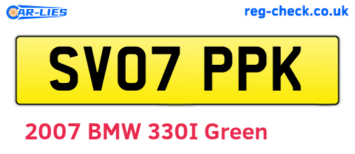 SV07PPK are the vehicle registration plates.