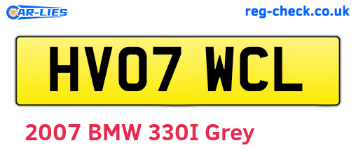 HV07WCL are the vehicle registration plates.