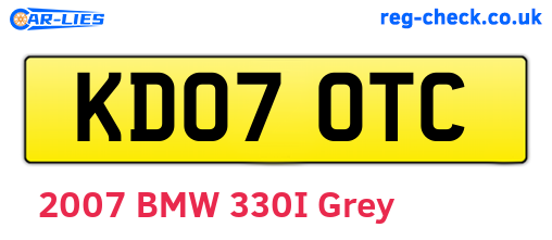KD07OTC are the vehicle registration plates.
