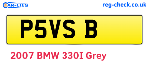 P5VSB are the vehicle registration plates.