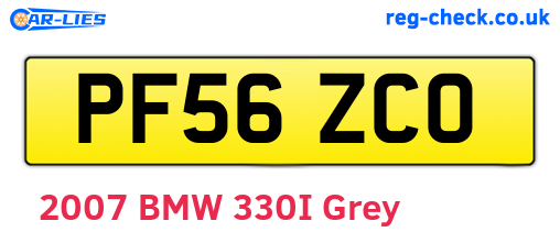 PF56ZCO are the vehicle registration plates.