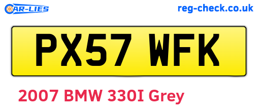 PX57WFK are the vehicle registration plates.