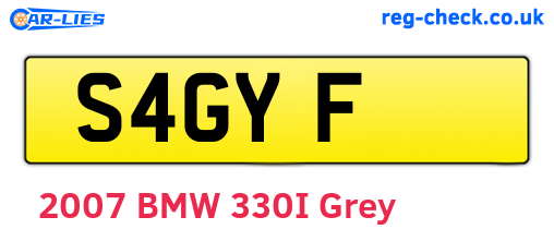 S4GYF are the vehicle registration plates.