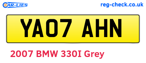 YA07AHN are the vehicle registration plates.
