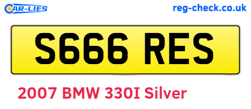 S666RES are the vehicle registration plates.