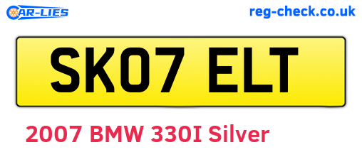 SK07ELT are the vehicle registration plates.