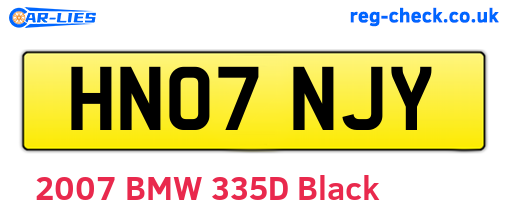 HN07NJY are the vehicle registration plates.