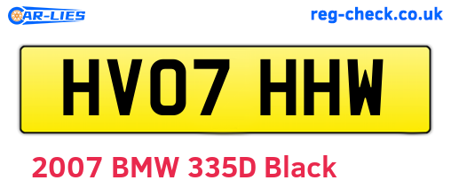 HV07HHW are the vehicle registration plates.