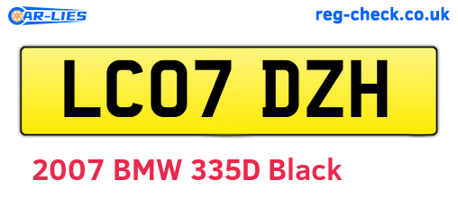 LC07DZH are the vehicle registration plates.