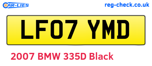 LF07YMD are the vehicle registration plates.