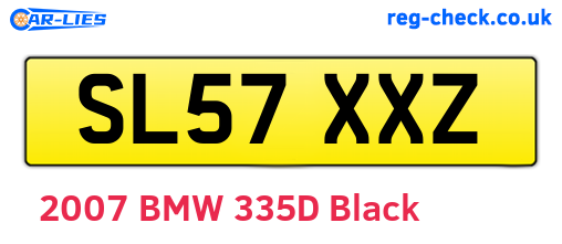 SL57XXZ are the vehicle registration plates.