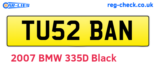 TU52BAN are the vehicle registration plates.