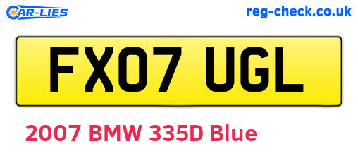 FX07UGL are the vehicle registration plates.