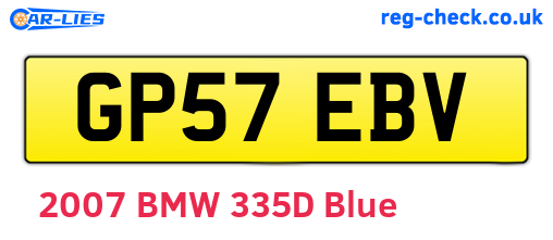 GP57EBV are the vehicle registration plates.