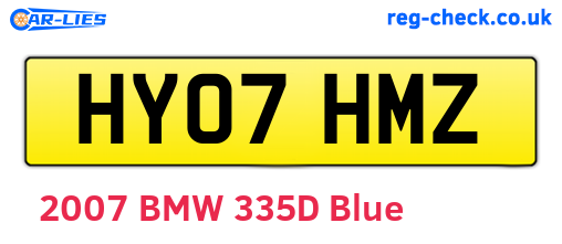 HY07HMZ are the vehicle registration plates.