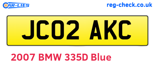 JC02AKC are the vehicle registration plates.
