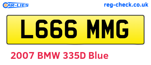 L666MMG are the vehicle registration plates.