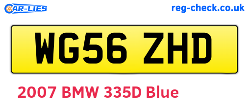 WG56ZHD are the vehicle registration plates.