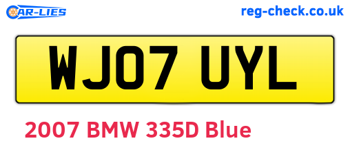 WJ07UYL are the vehicle registration plates.