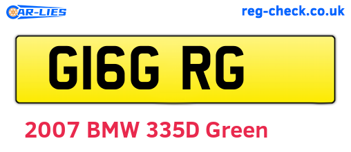 G16GRG are the vehicle registration plates.