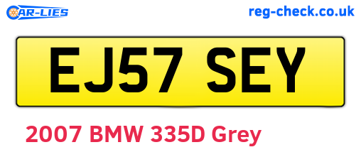 EJ57SEY are the vehicle registration plates.