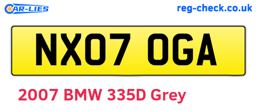 NX07OGA are the vehicle registration plates.