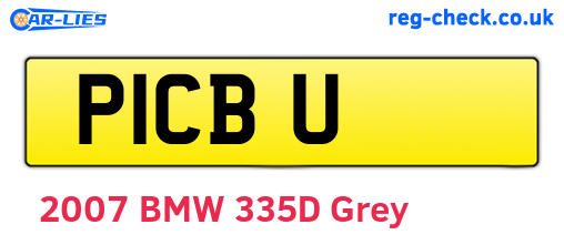 P1CBU are the vehicle registration plates.