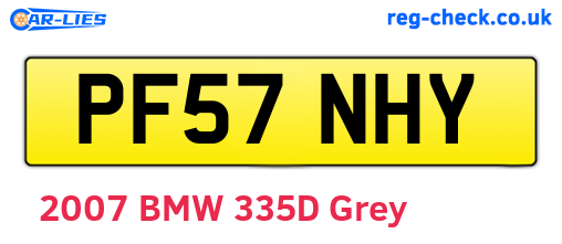 PF57NHY are the vehicle registration plates.