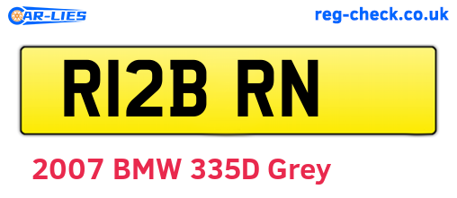 R12BRN are the vehicle registration plates.