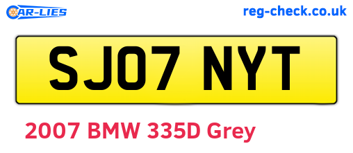 SJ07NYT are the vehicle registration plates.