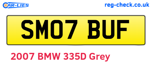 SM07BUF are the vehicle registration plates.