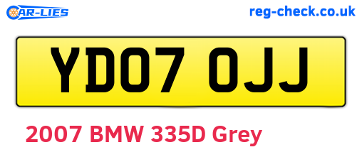 YD07OJJ are the vehicle registration plates.
