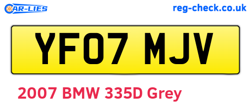 YF07MJV are the vehicle registration plates.