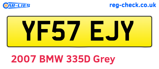 YF57EJY are the vehicle registration plates.