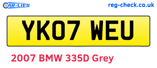 YK07WEU are the vehicle registration plates.