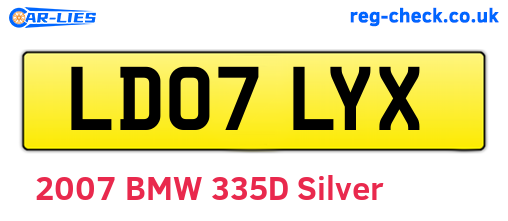 LD07LYX are the vehicle registration plates.