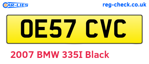 OE57CVC are the vehicle registration plates.
