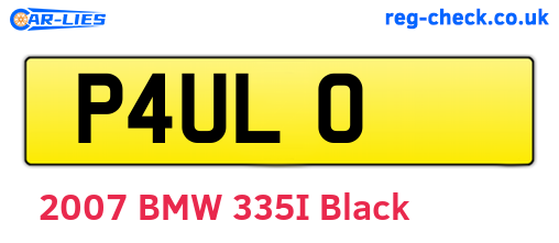 P4ULO are the vehicle registration plates.