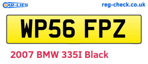 WP56FPZ are the vehicle registration plates.