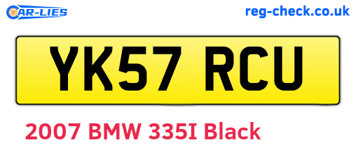 YK57RCU are the vehicle registration plates.