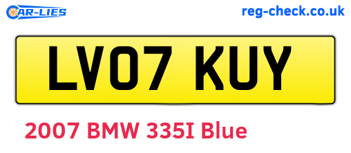 LV07KUY are the vehicle registration plates.