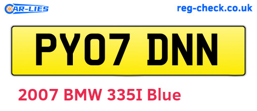 PY07DNN are the vehicle registration plates.